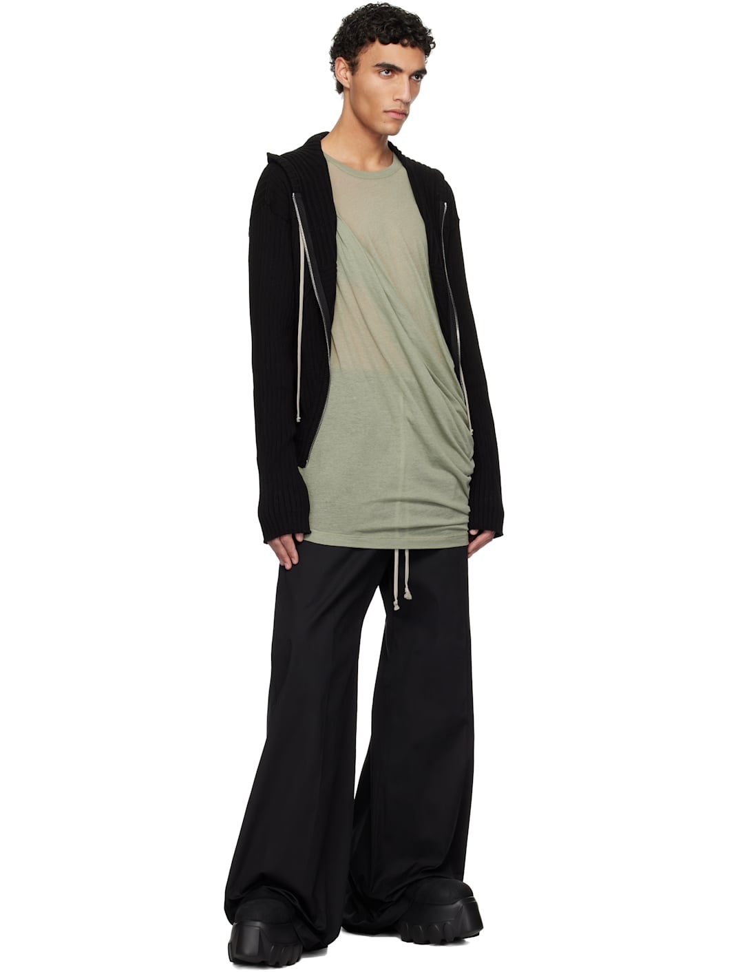 Black Hollywood Zipped Hoodie - 5