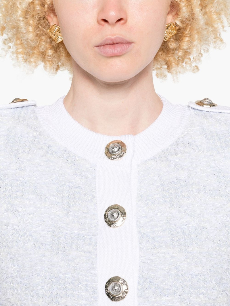 short-sleeve tweed cardigan 5