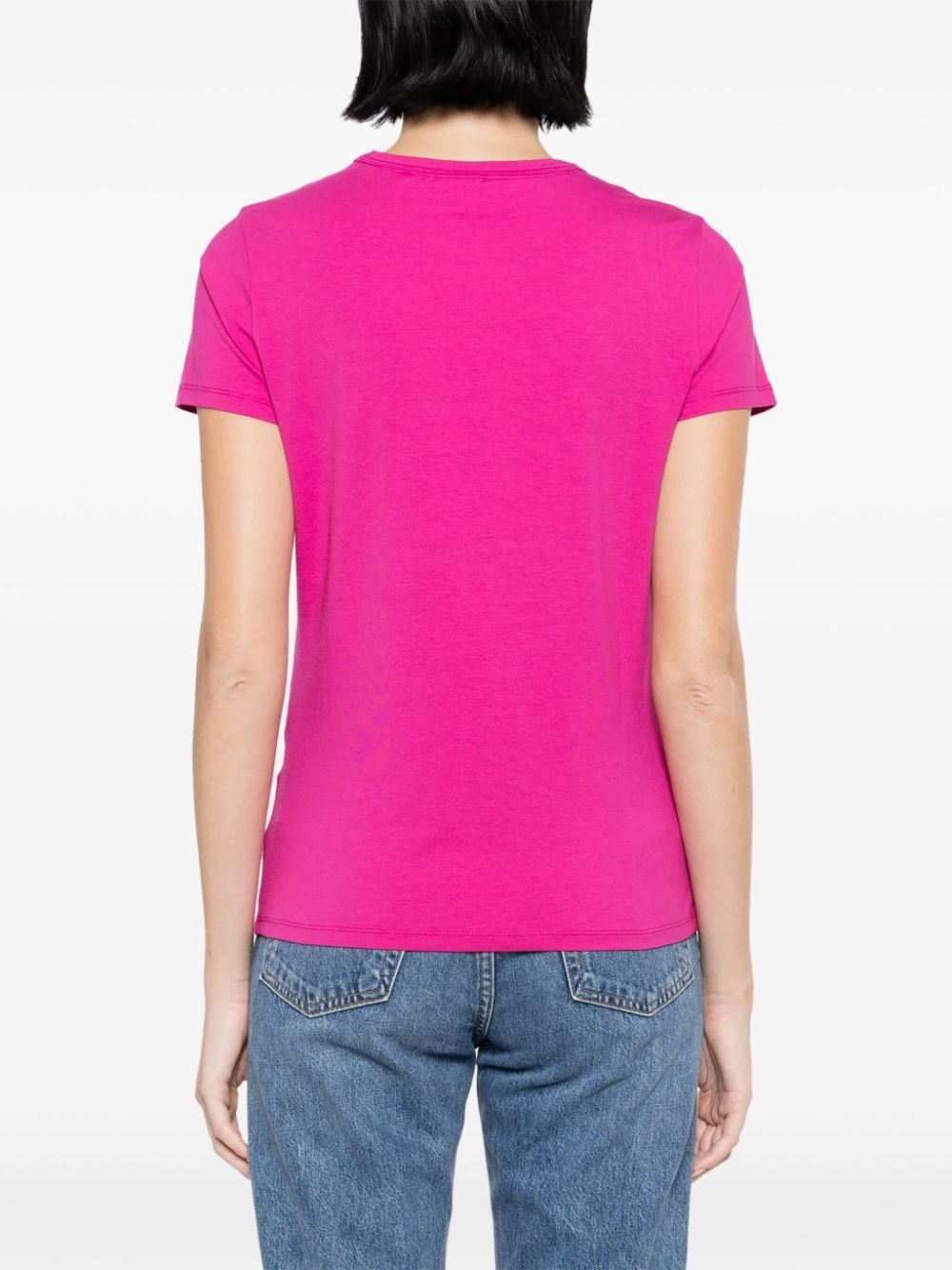 logo-print cotton blend T-shirt - 4