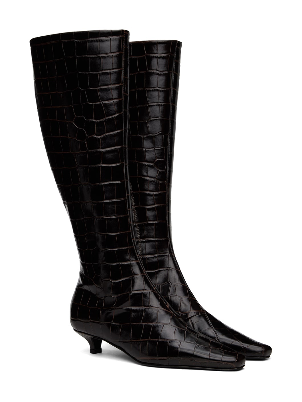 Brown 'The Slim' Knee-High Boots - 4