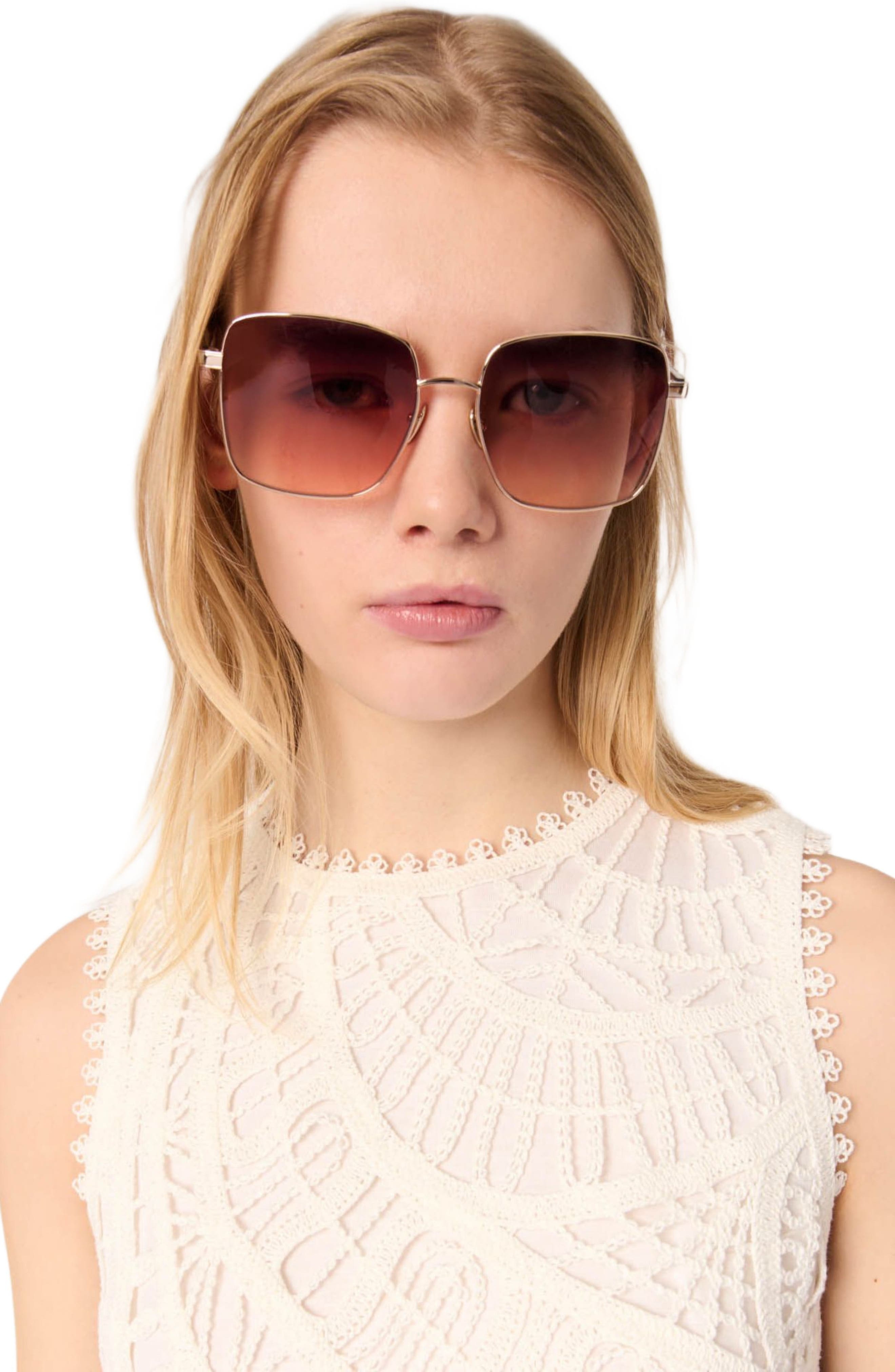 maje Crochet-knit top in White at Nordstrom - 7