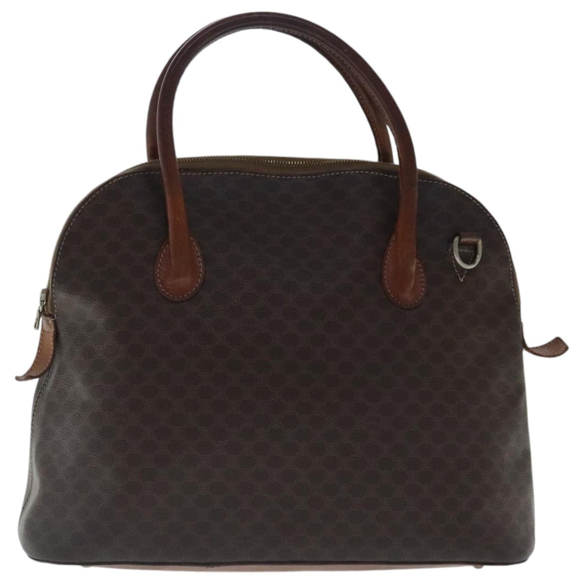CELINE Macadam Canvas Hand Bag Pvc Leather Gold Brown - 13