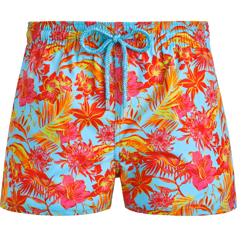 Men Short Swim Trunks Tahiti Flowers - 1