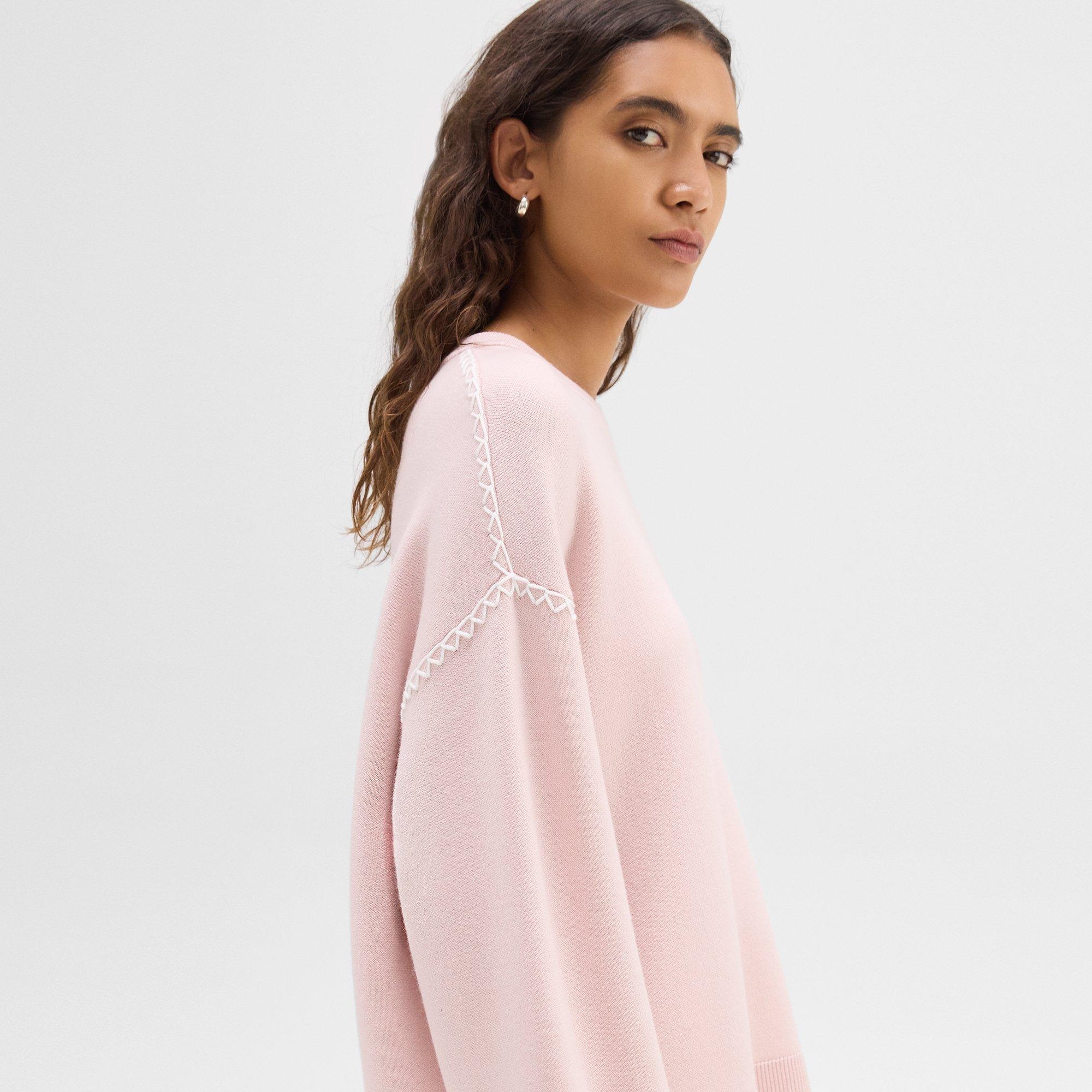 Blanket Stitch Sweater in Merino Wool - 5