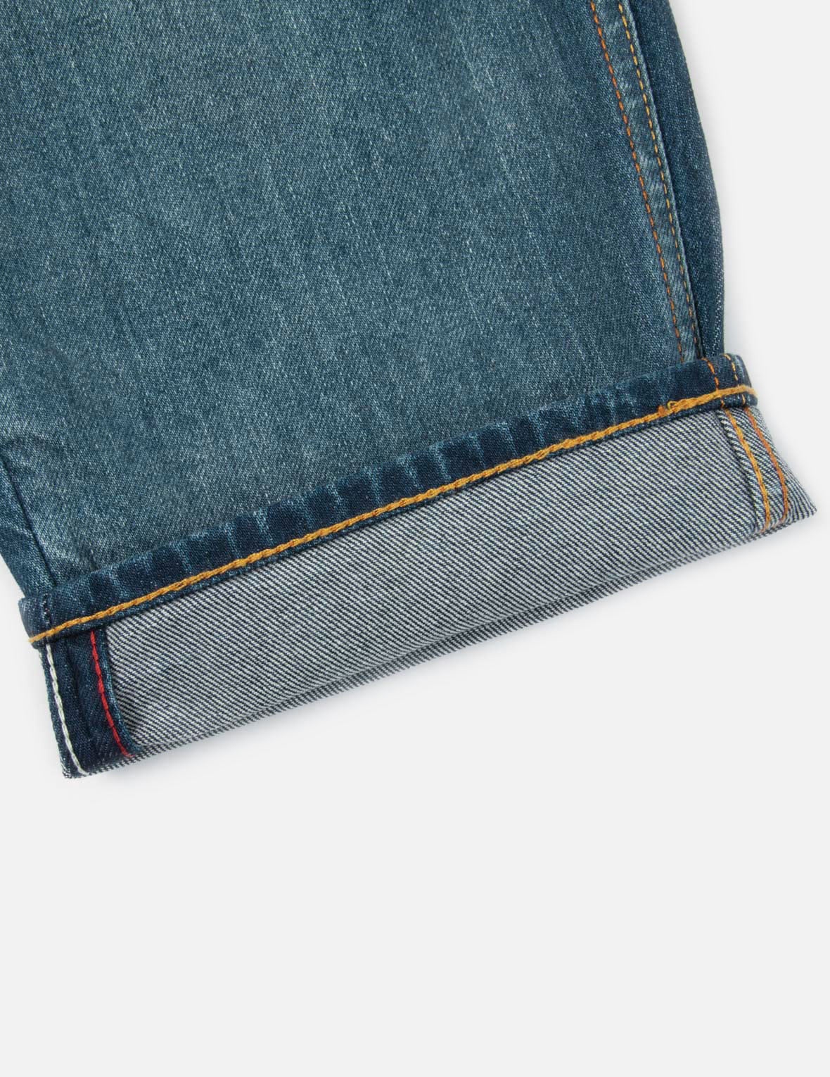TAIKO DARUMA PRINT CROPPED-FIT JEANS #2027 - 12
