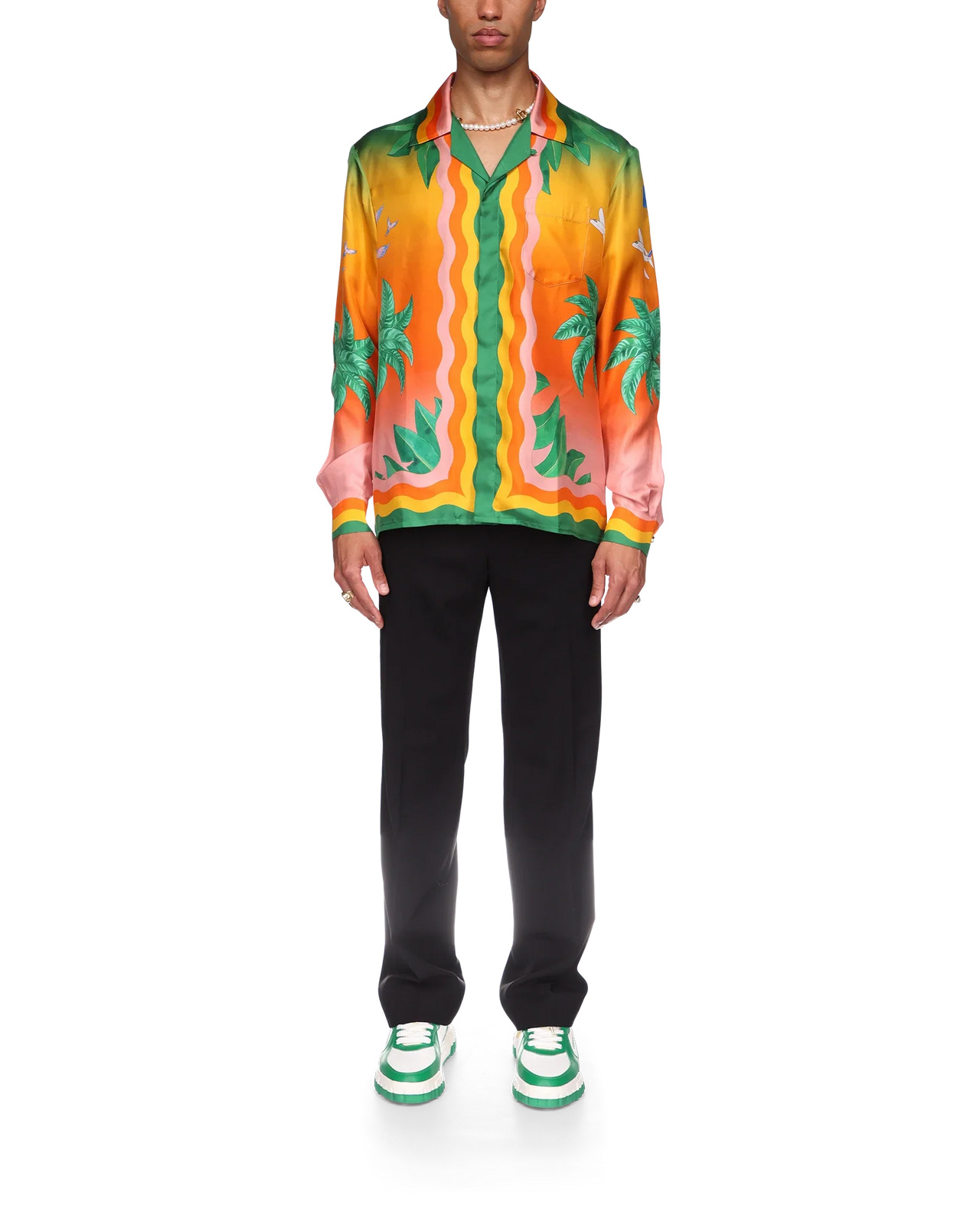 Tennis Club En Fleur Silk Shirt - 4