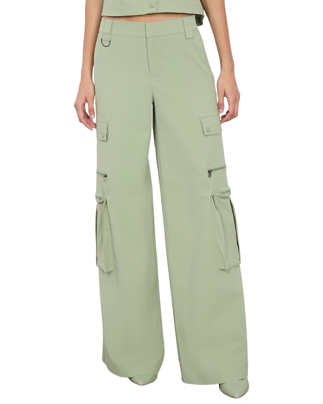 alice + olivia Sara Mr. Baggy Wide Leg Cargo Jean - 1