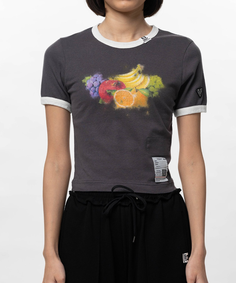 Fruit Printed Ringer Mini T-shirt 11