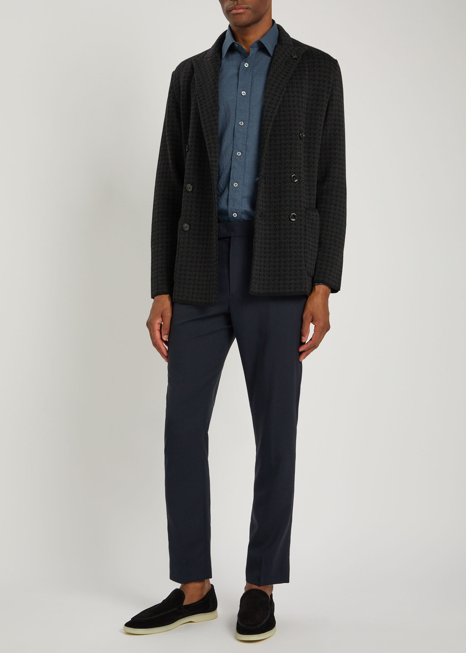 Lardini Houndstooth Wool Cardigan - 4