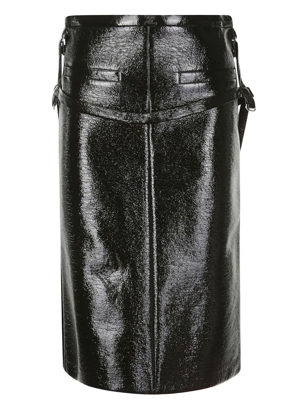 vinyl midi skirt - 1
