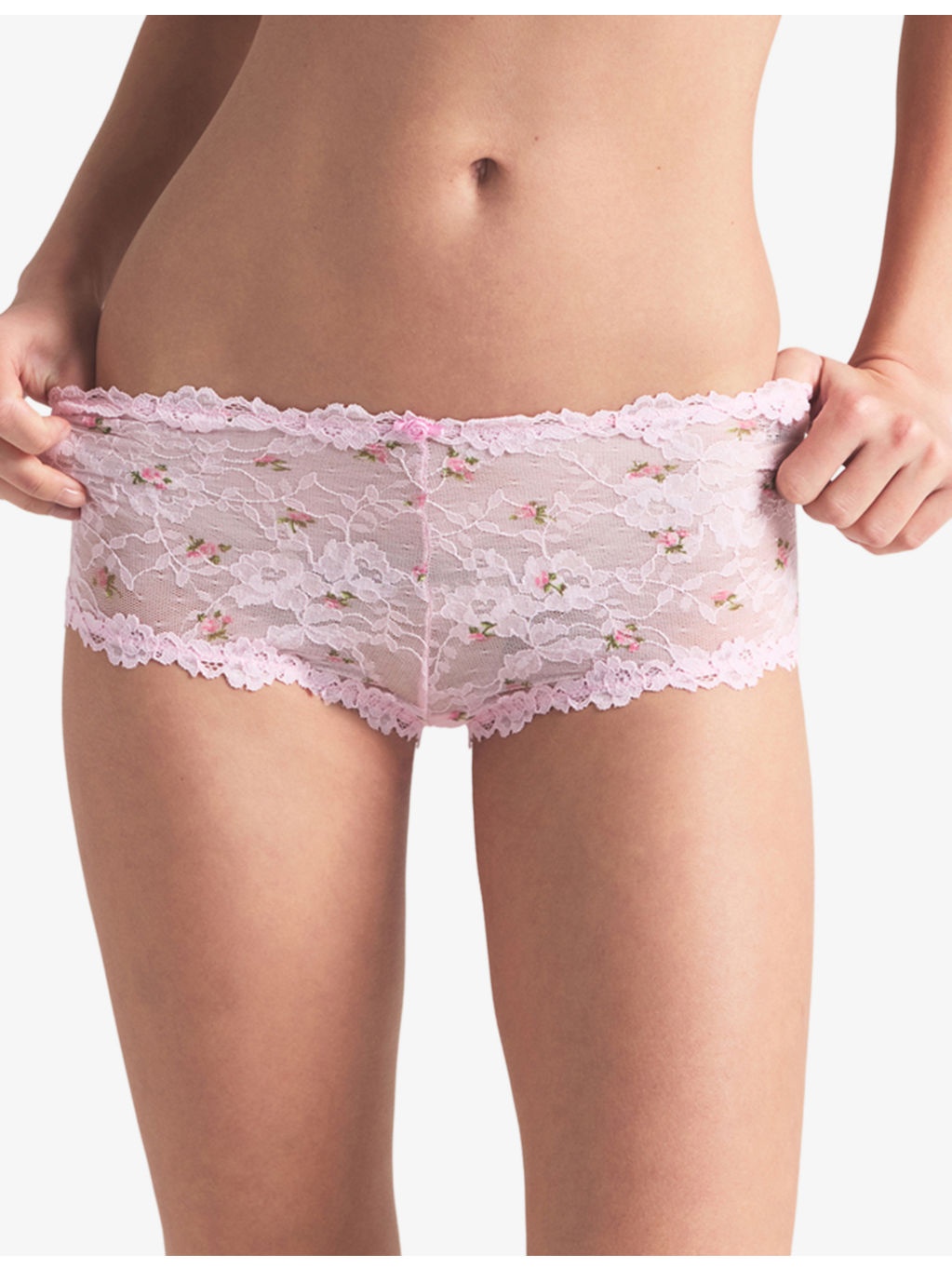 Sheer Stretch Lace Boy Short - 3
