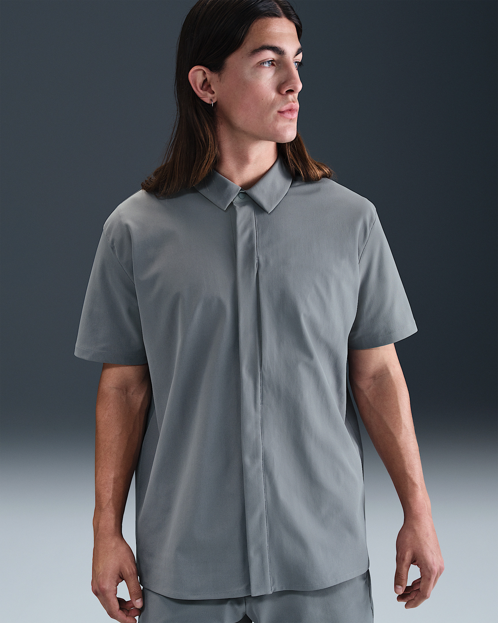 Nike 24.7 PerfectStretch Men's Dri-FIT Short-Sleeve Snap-Down Top - 1