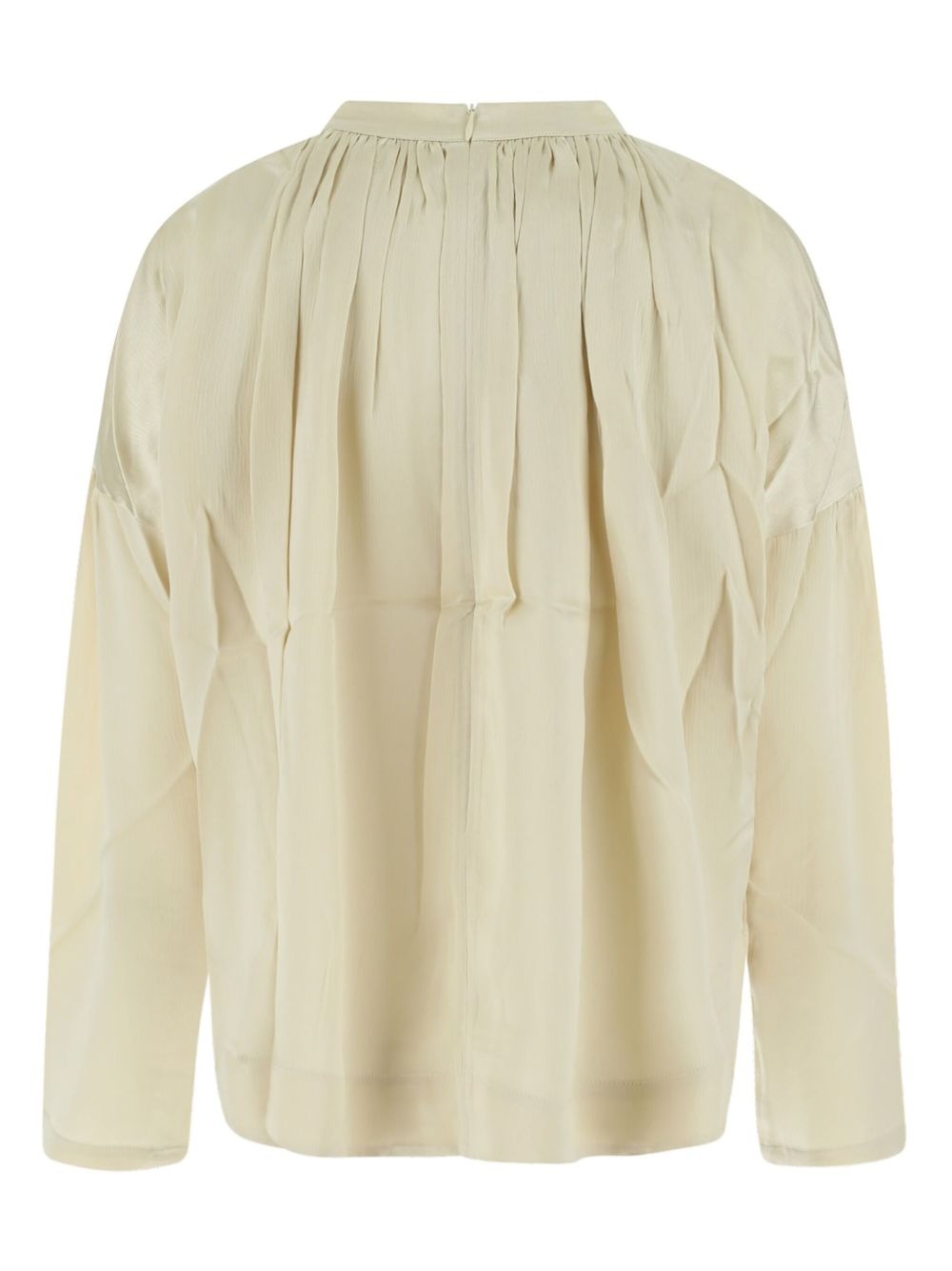 ruched-detail round-neck blouse - 2