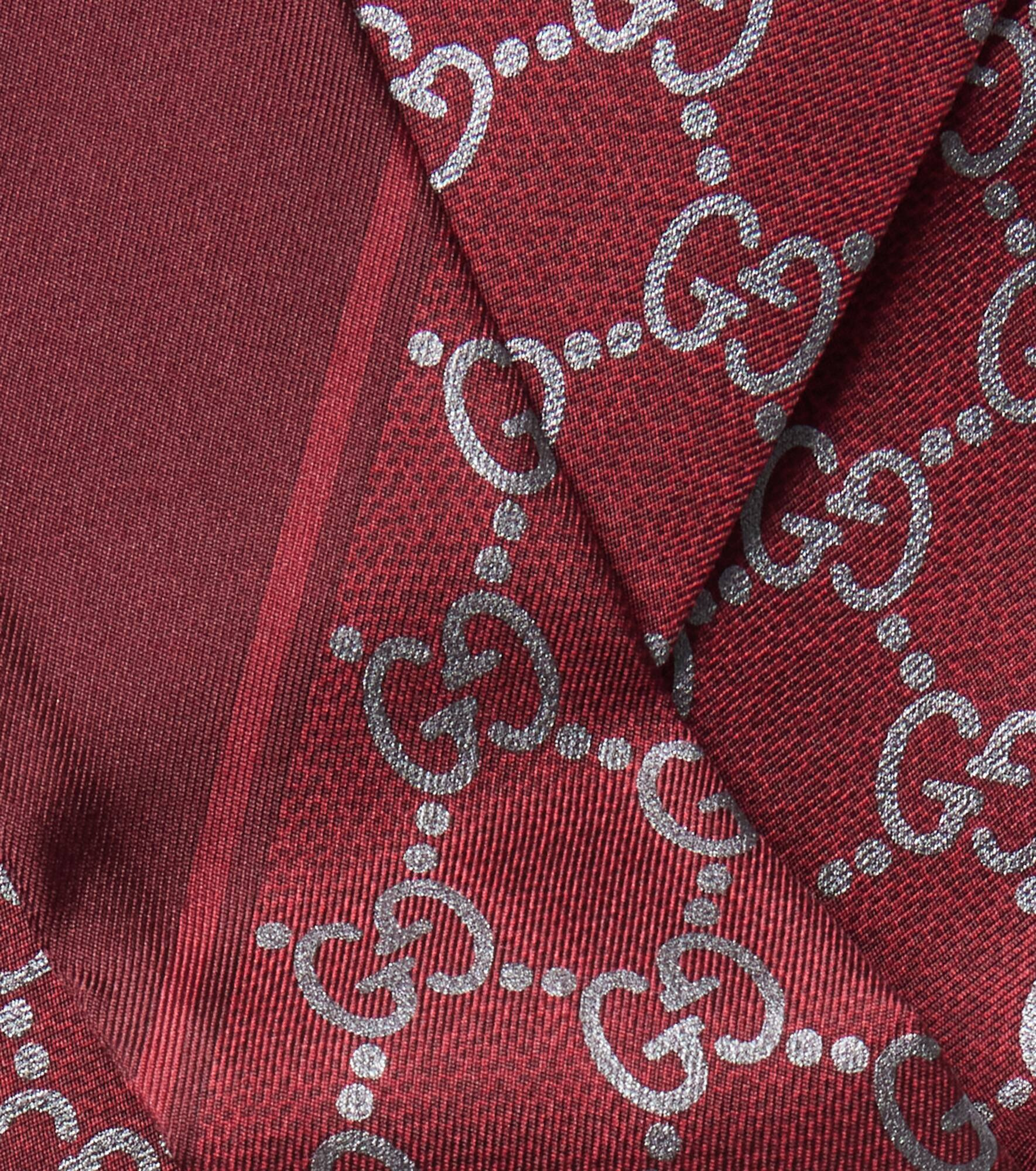 GG silk twill scarf - 3