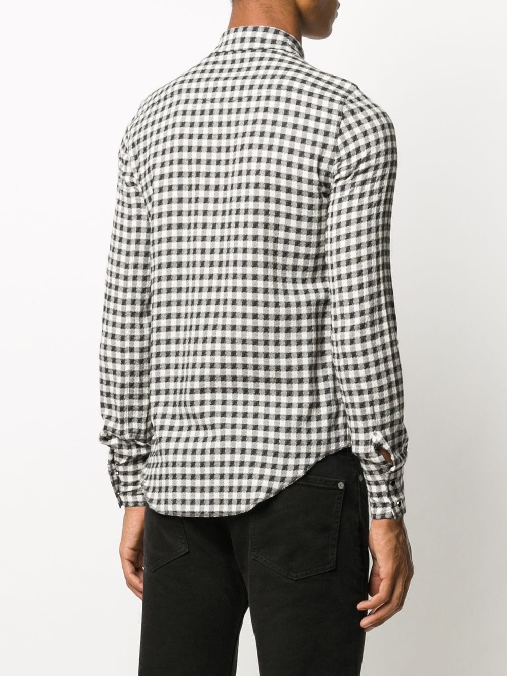 checked slim-fit shirt - 4