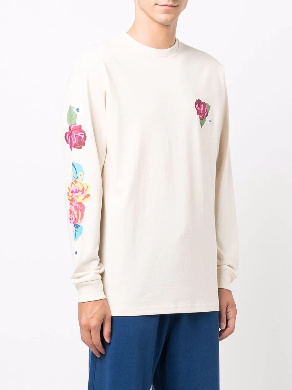 chest flower-print jumper - 3