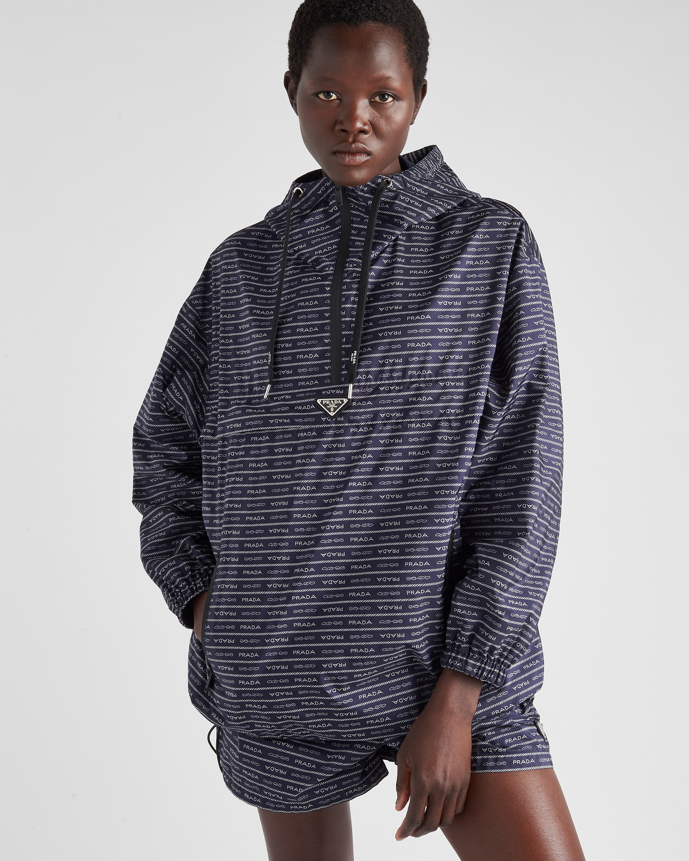 Logo-print Re-Nylon blouson jacket - 3