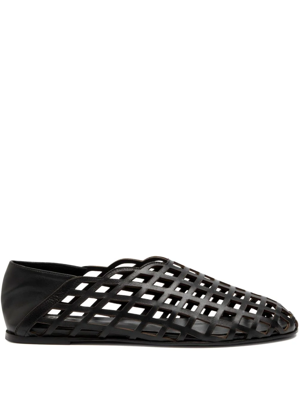 Peek-A-Boo round-toe ballet flats - 1