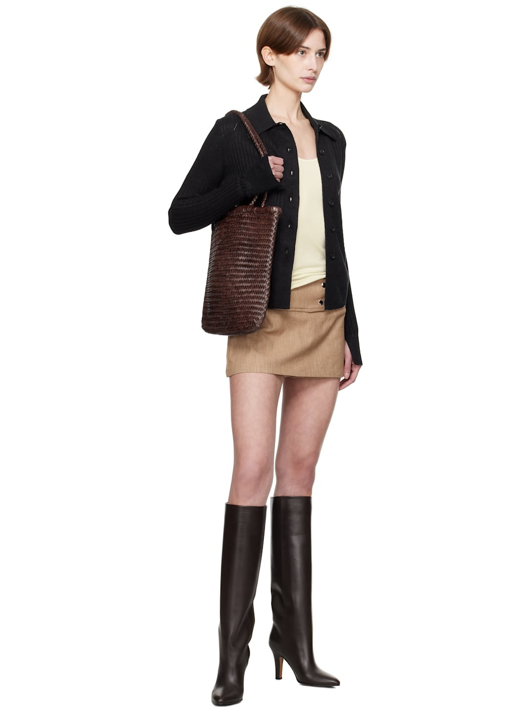 Brown Bagu Woven Tote - 4