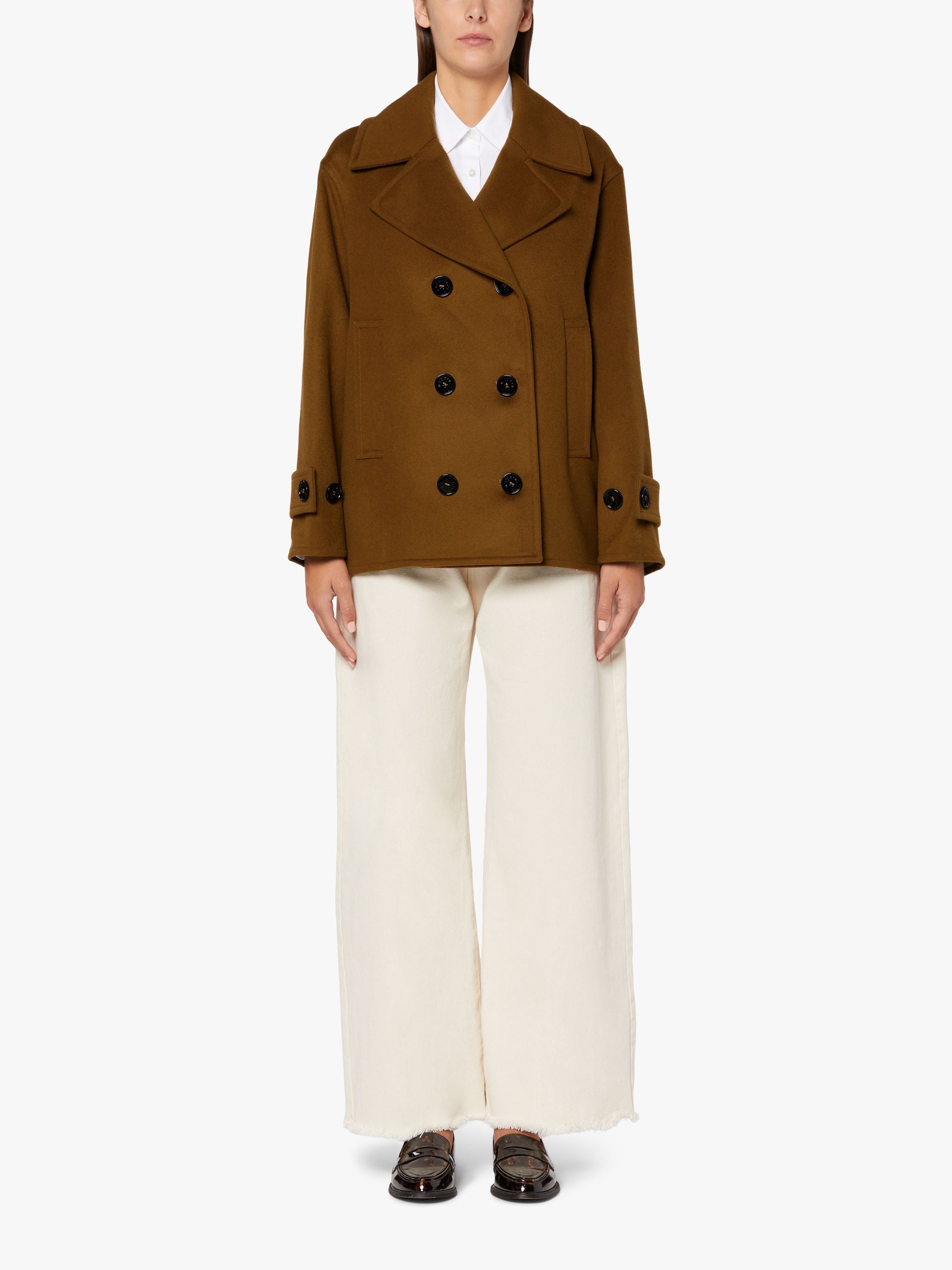 FIONA CAMEL WOOL & CASHMERE PEA COAT | LMC-011 - 3