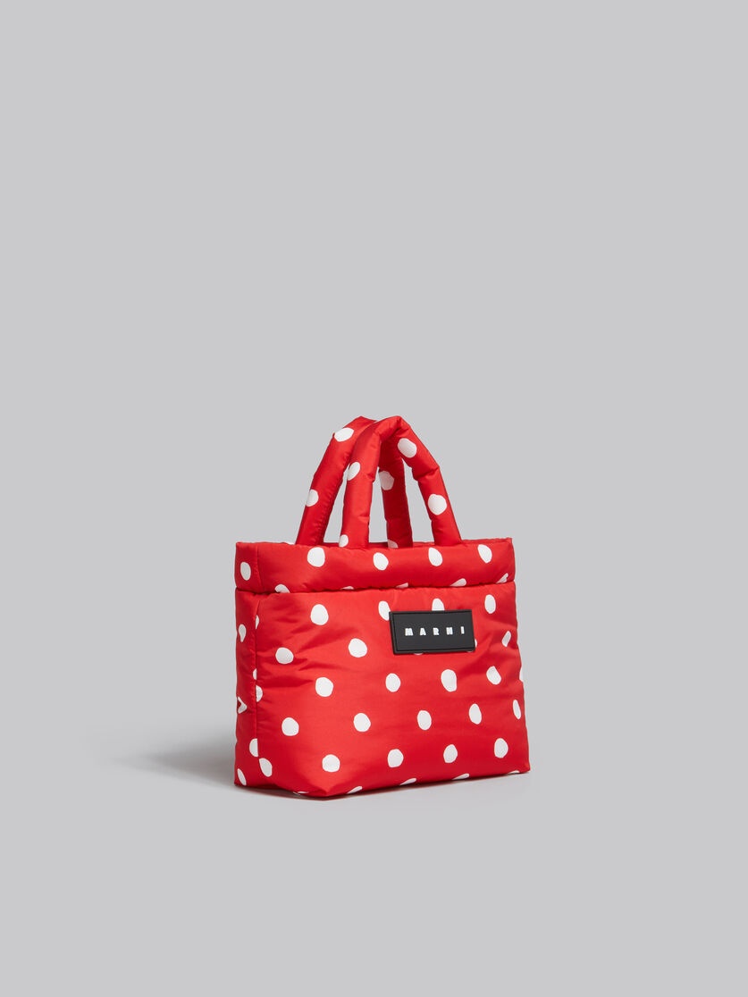 RED POLKA-DOT PUFF MINI TOTE BAG - 6
