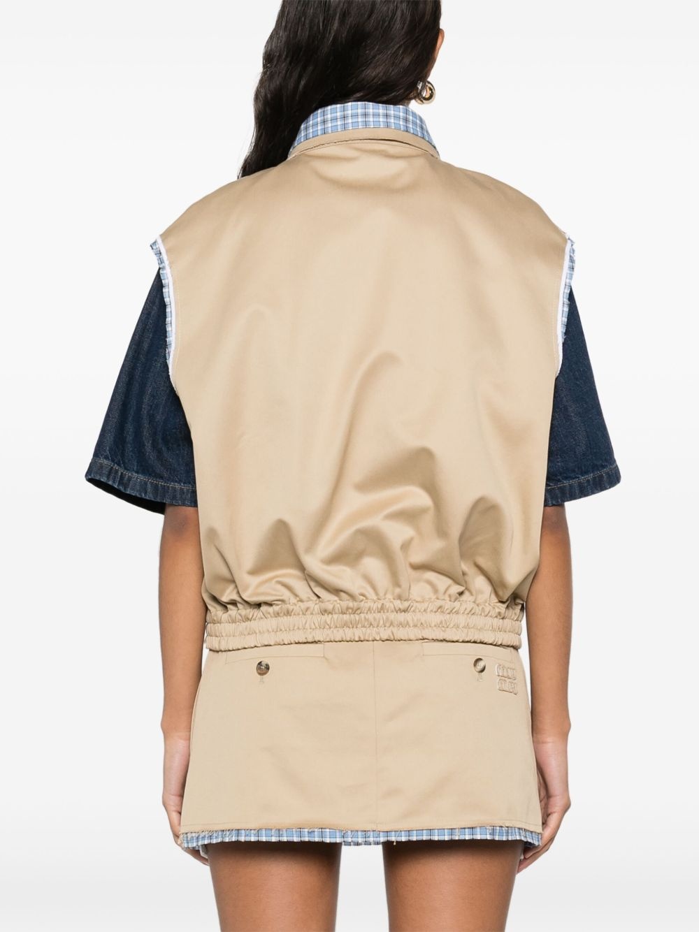 logo-embroidered gilet - 4