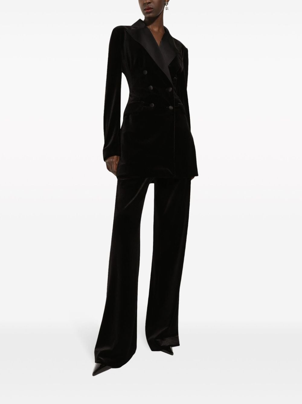 velvet elasticated trousers - 2
