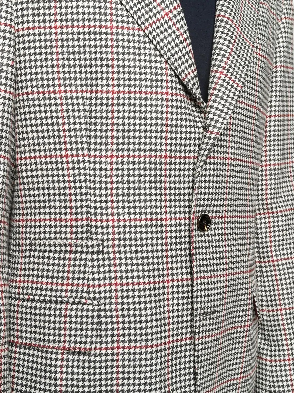 houndstooth single-breasted jacket - 5