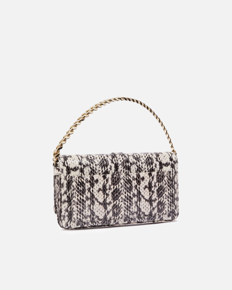 PINKO REPTILE PRINT SHOULDER BAG WITH COMPARTMENTS PINKO GALLERIA outlook