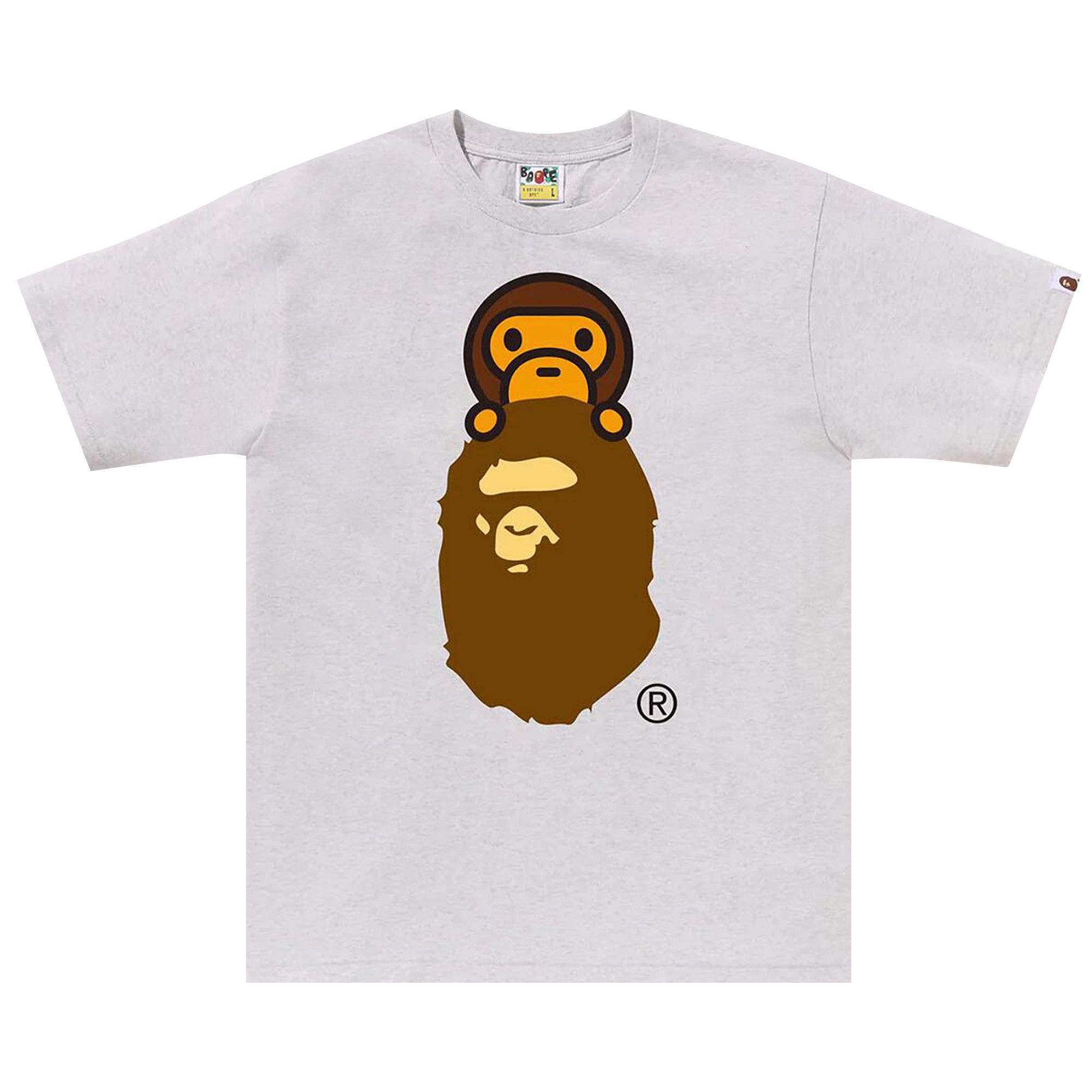 BAPE Milo On Ape Head Tee 'Grey' - 1