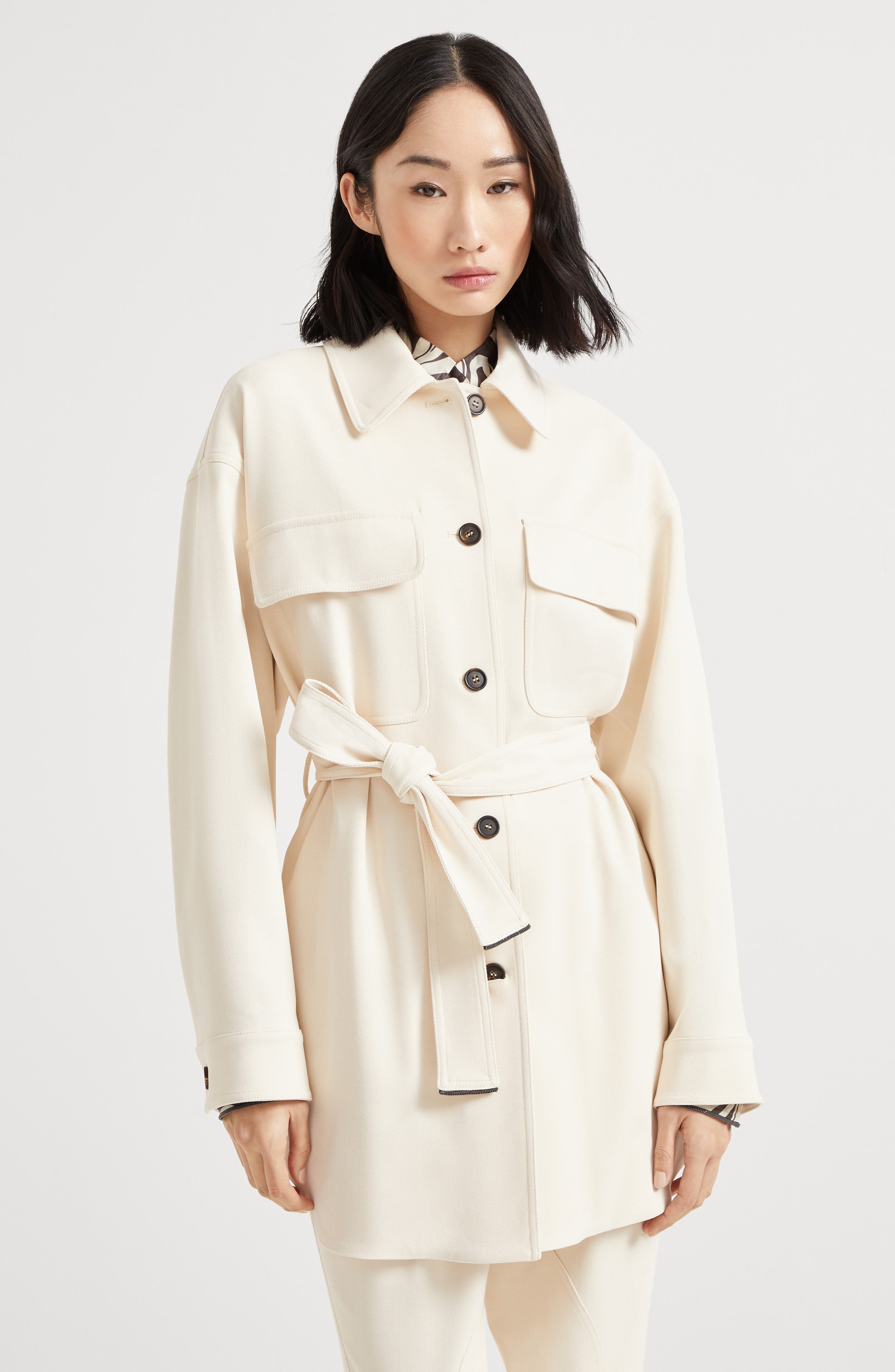Brunello Cucinelli Twill blazer with monili in Panama at Nordstrom - 2