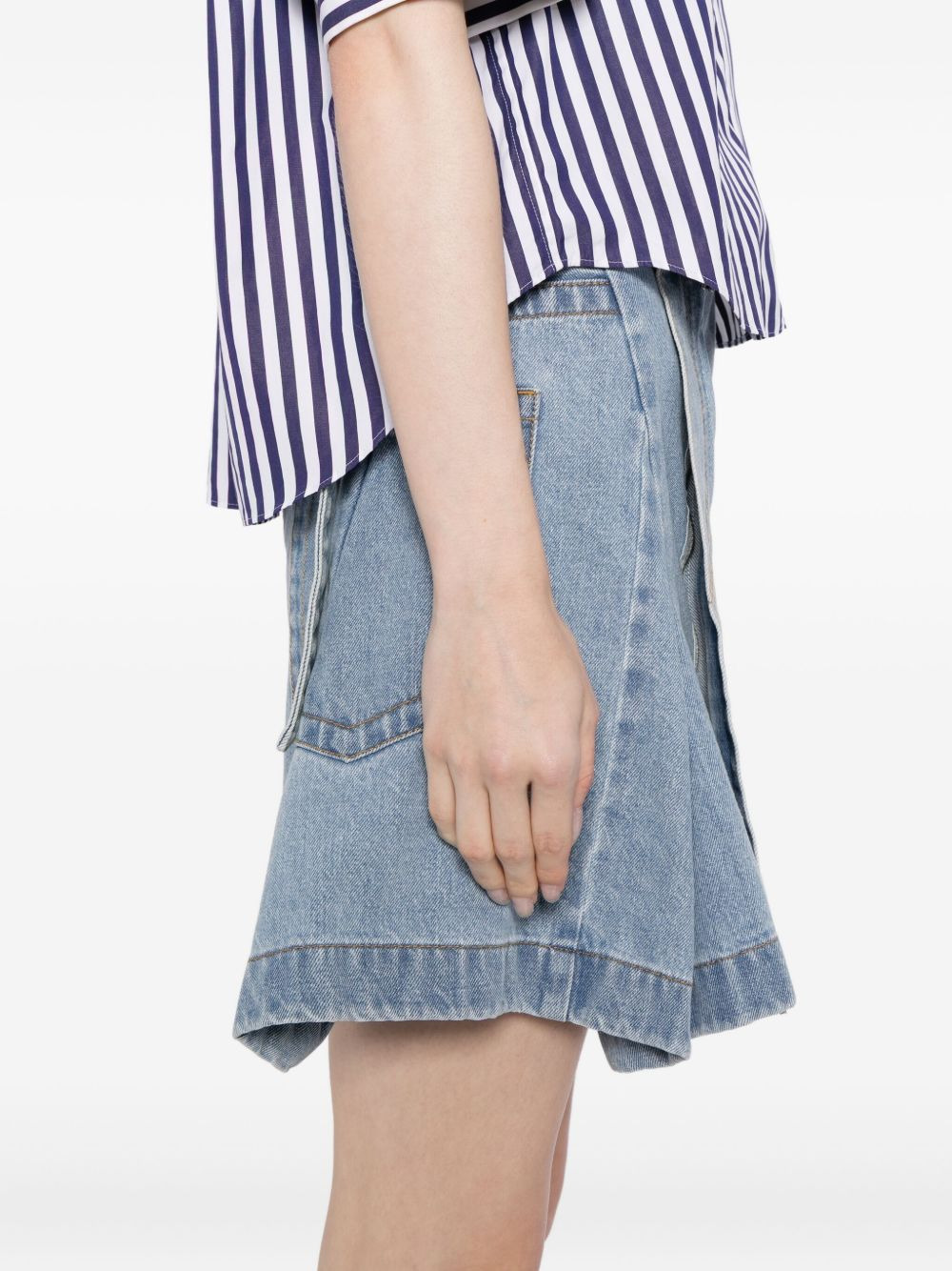 belted denim skirt - 5