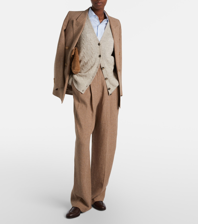 Loro Piana Walnut wool, cashmere, and silk cardigan outlook
