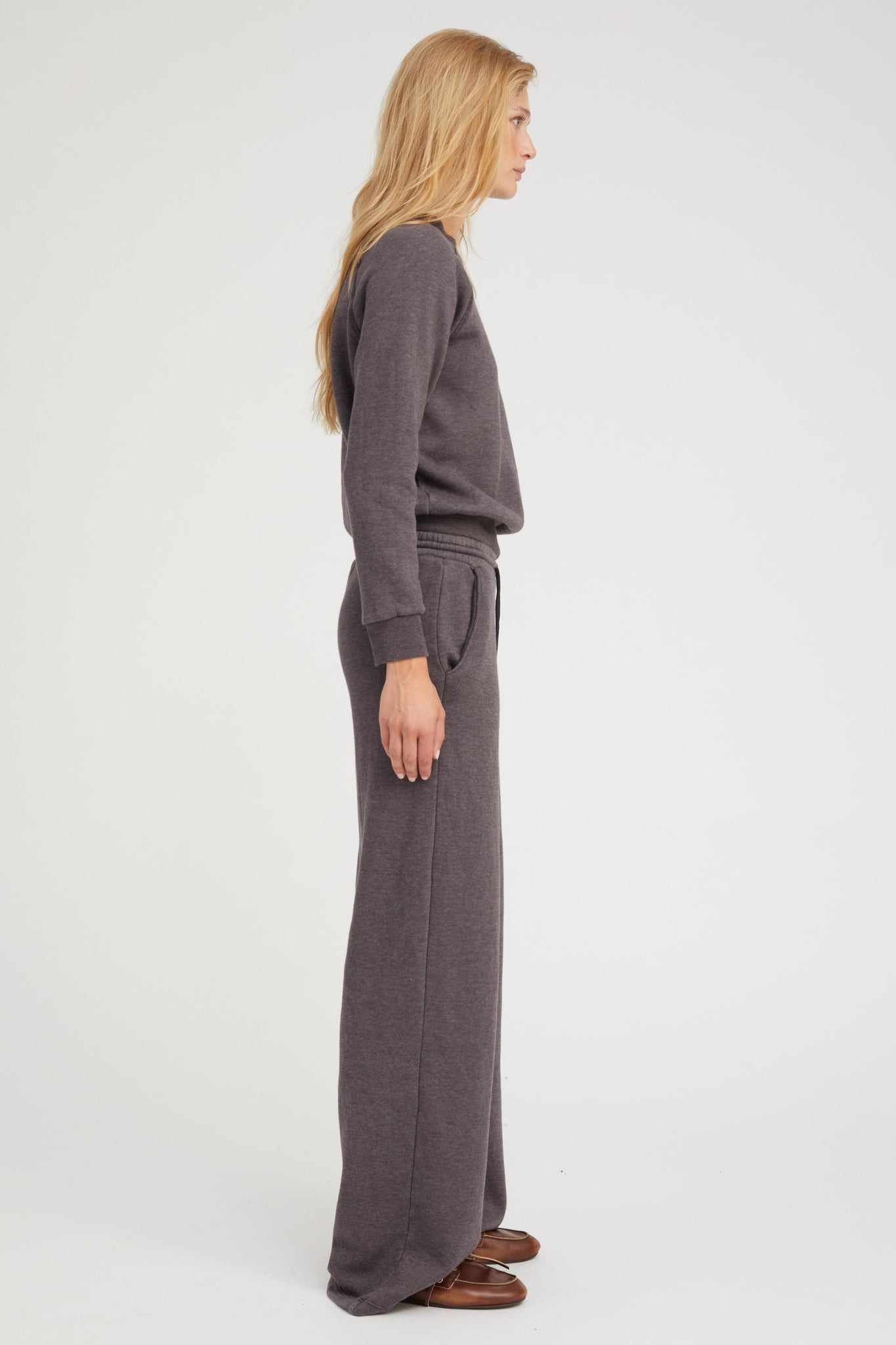 CHARCOAL BAGGY SWEATPANTS - 4