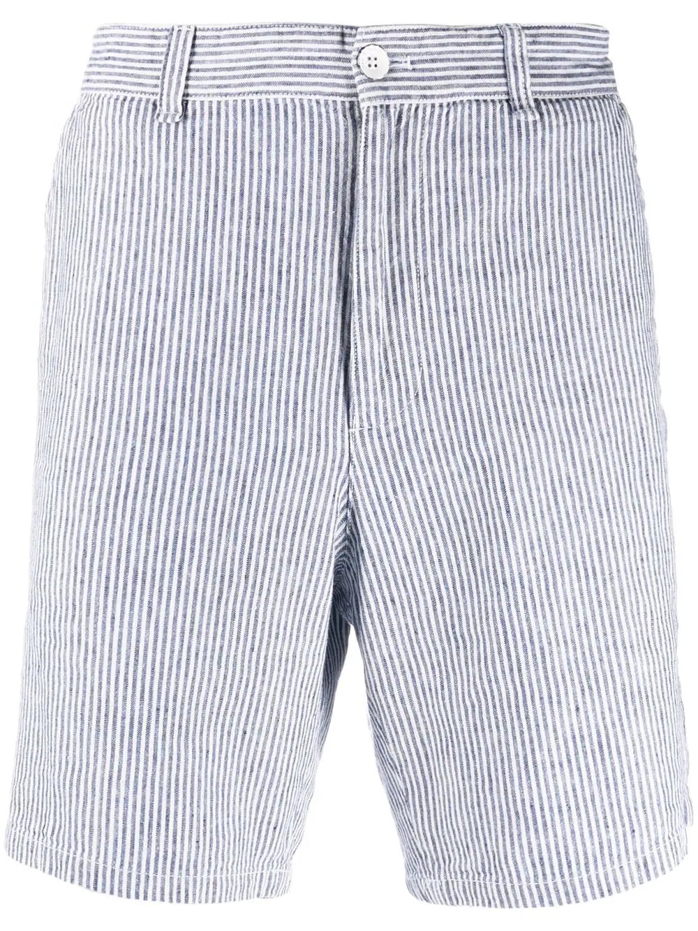 stripe-print linen shorts - 1