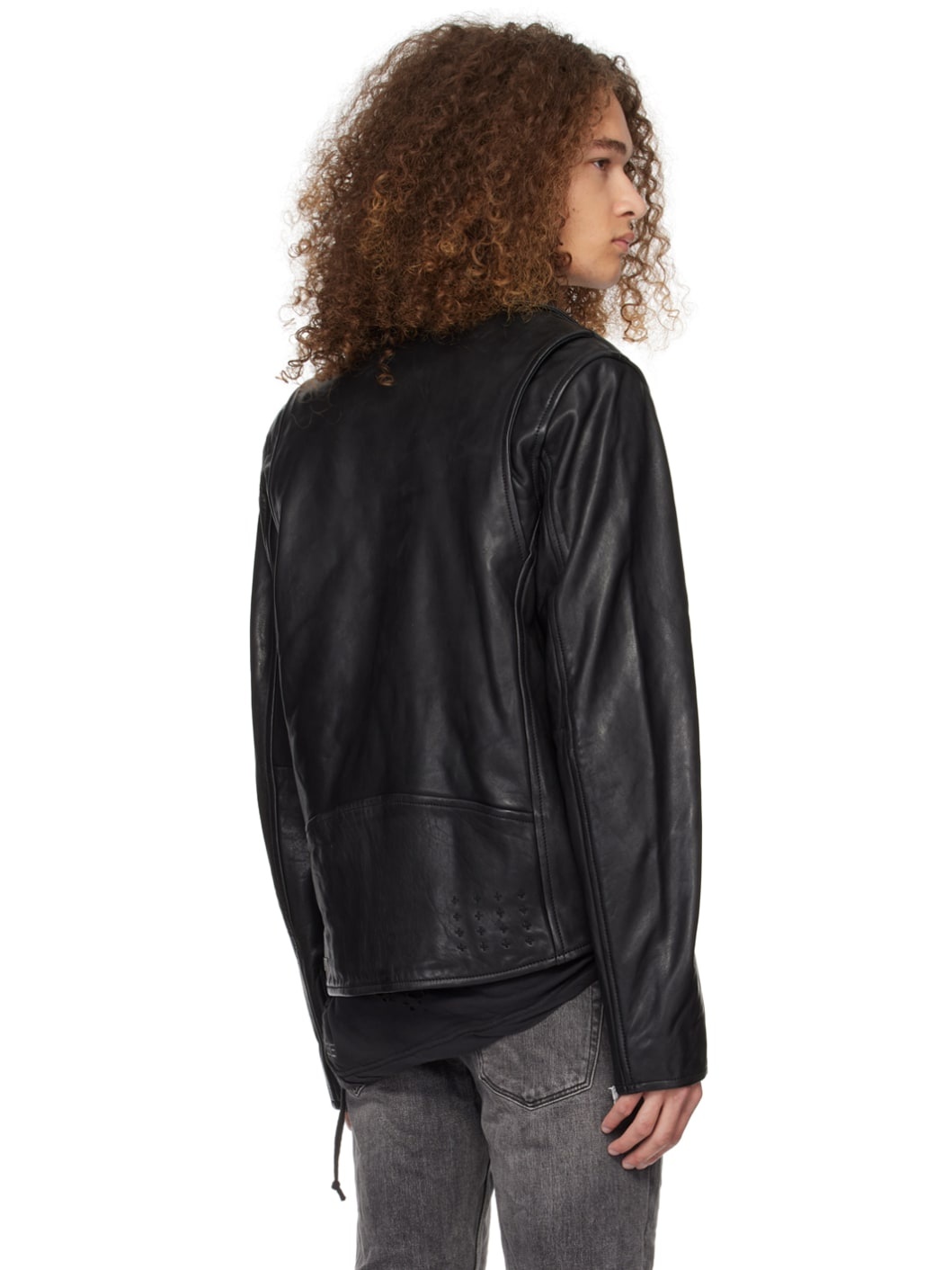 Black Capitol Leather Jacket - 3