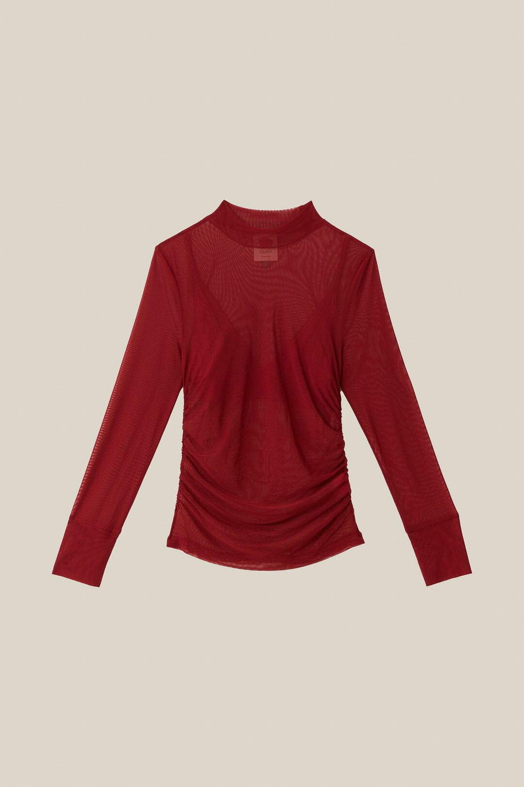 Burgundy Jersey Blouse - 5