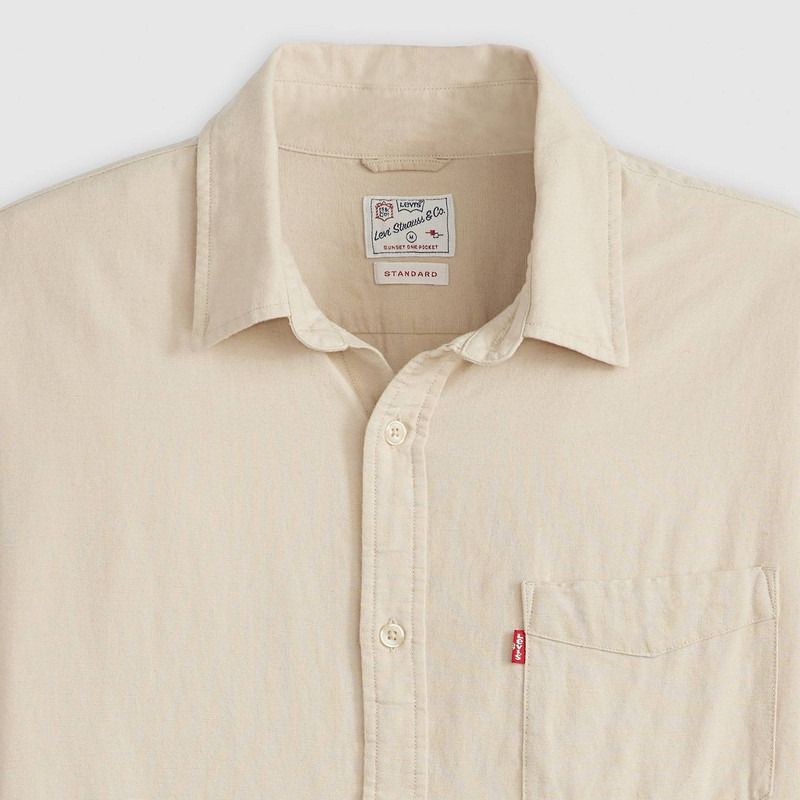 SUNSET ONE POCKET COTTON LINEN STANDARD FIT SHIRT 6