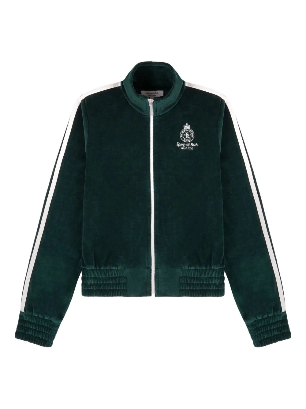 zip-up striped sweater - 1