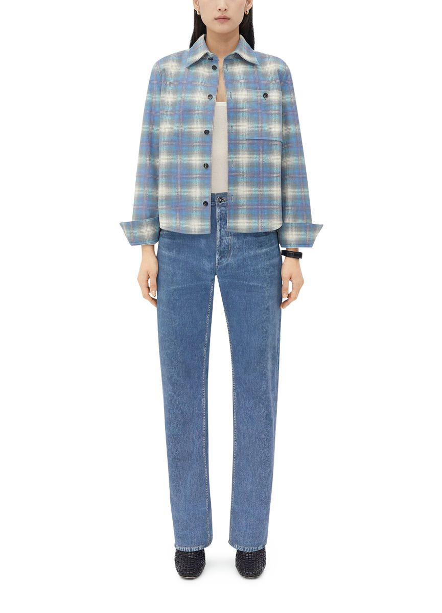 Flannel-Printed Leather Shirt - 2