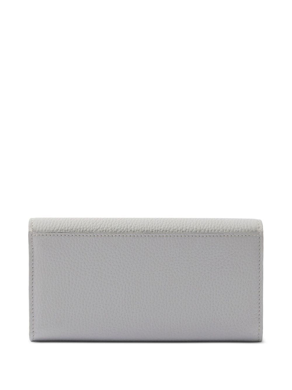 logo-plaque grained leather wallet - 2