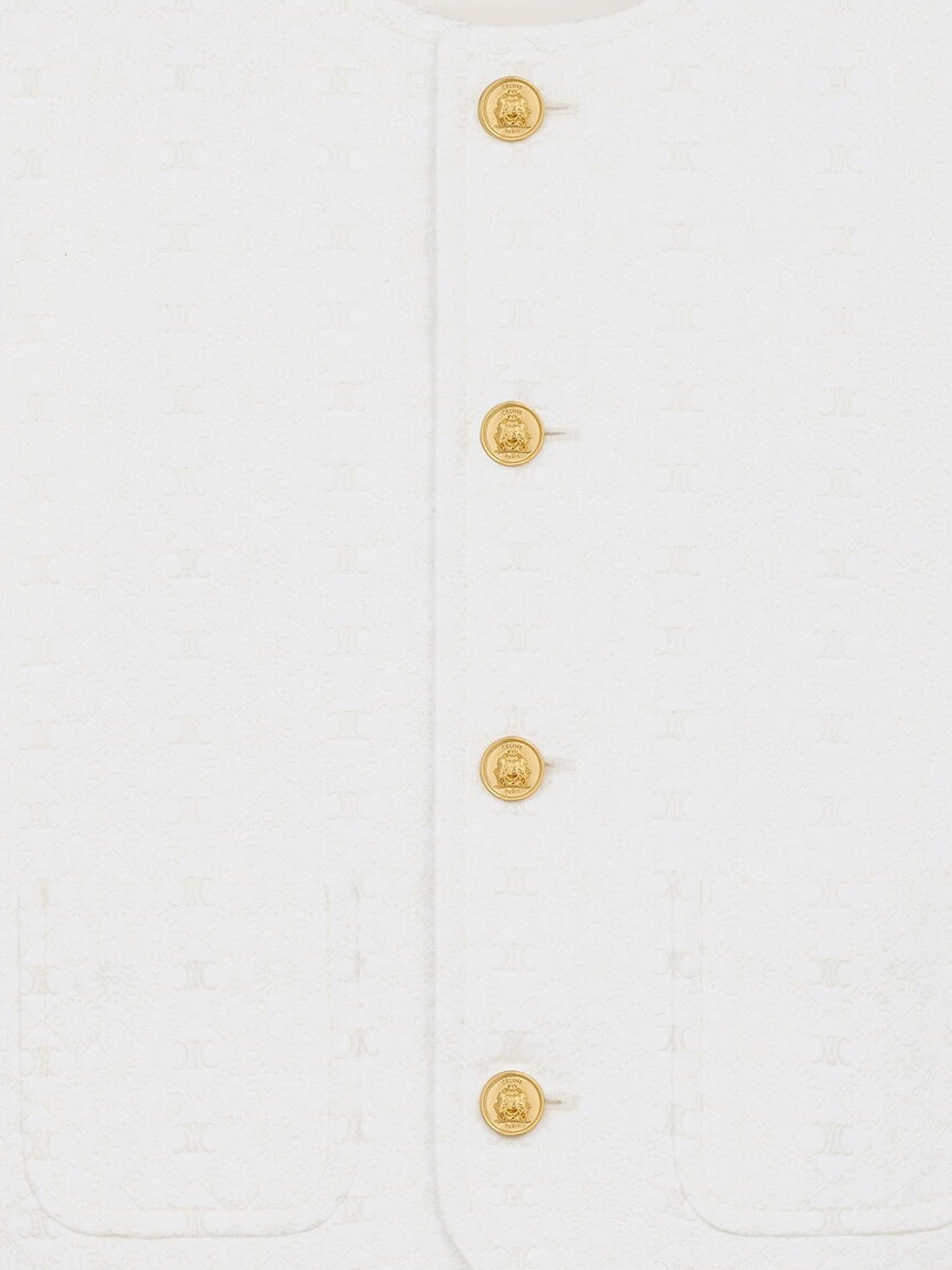 ブルゾン Celine Embroidered Cotton Blazer With Padding CELINE Embroidered cotton blazer with padding