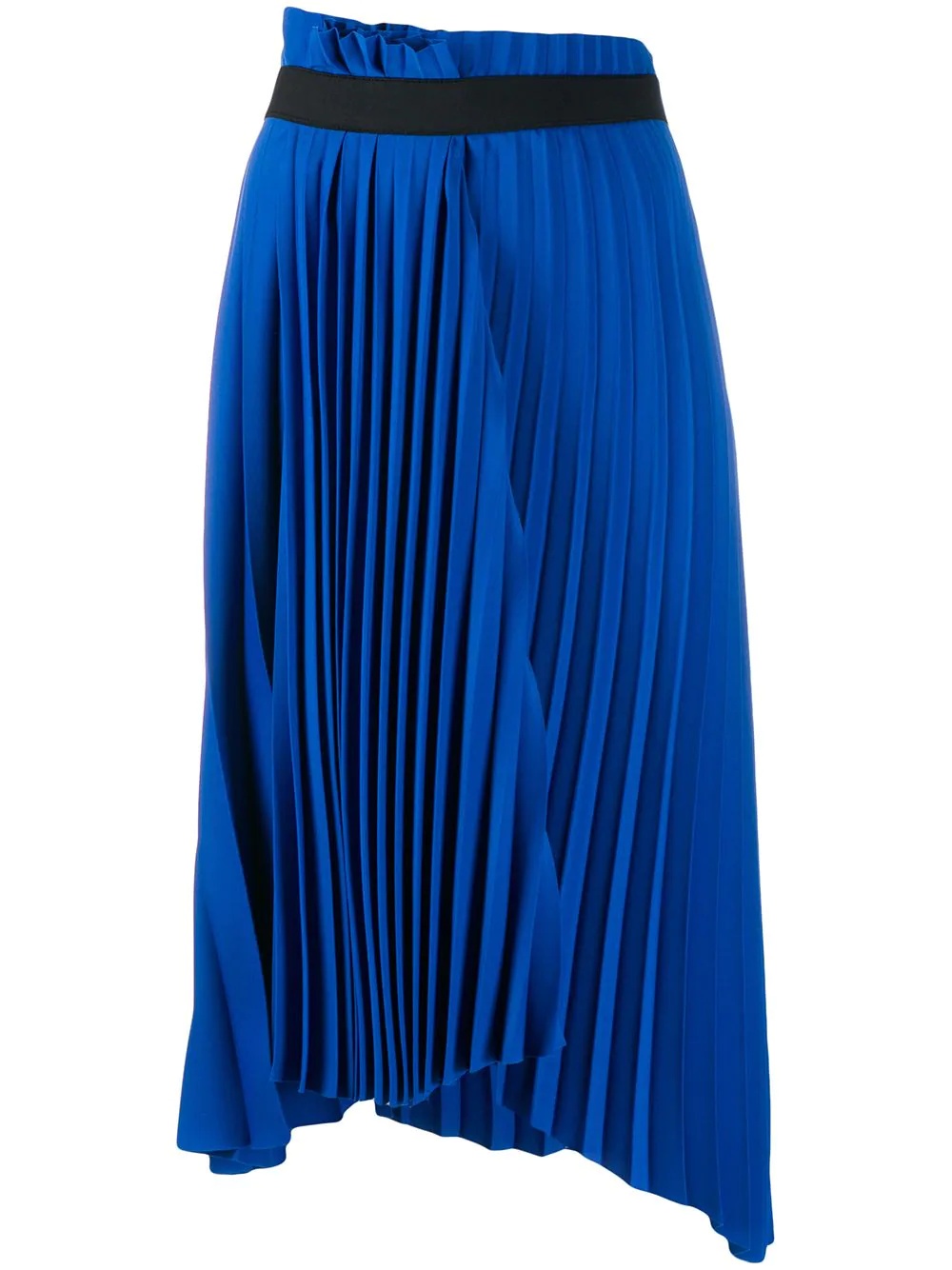 pleated asymmetric skirt - 1