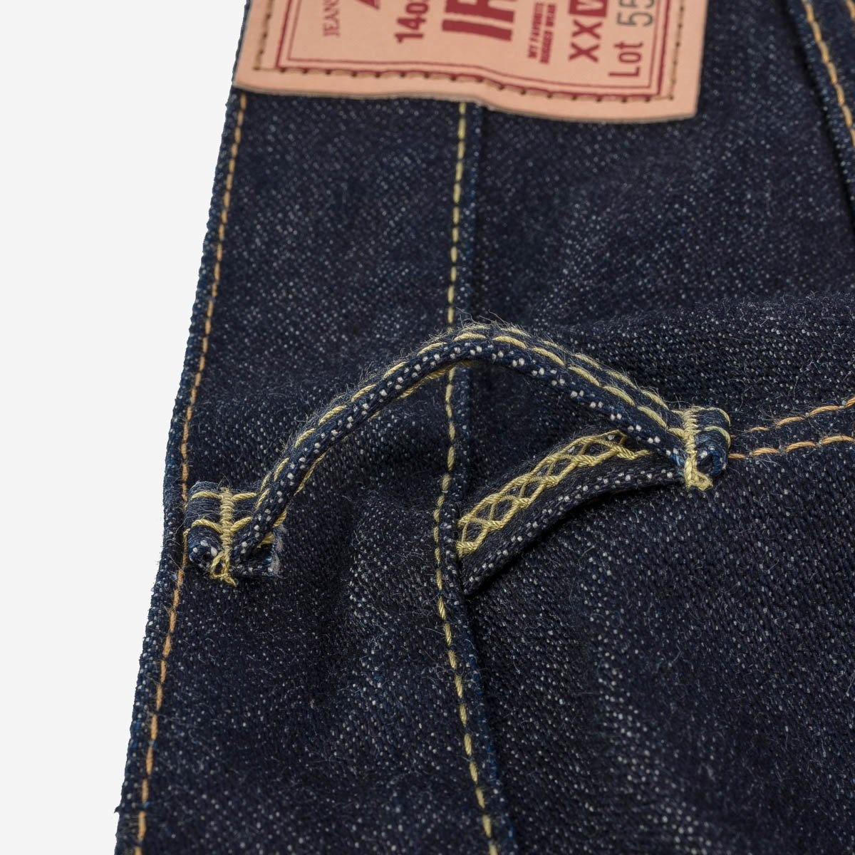 IH-555SBR-14 14oz Broken Twill Selvedge Denim Super Slim Cut Jeans - Indigo - 8