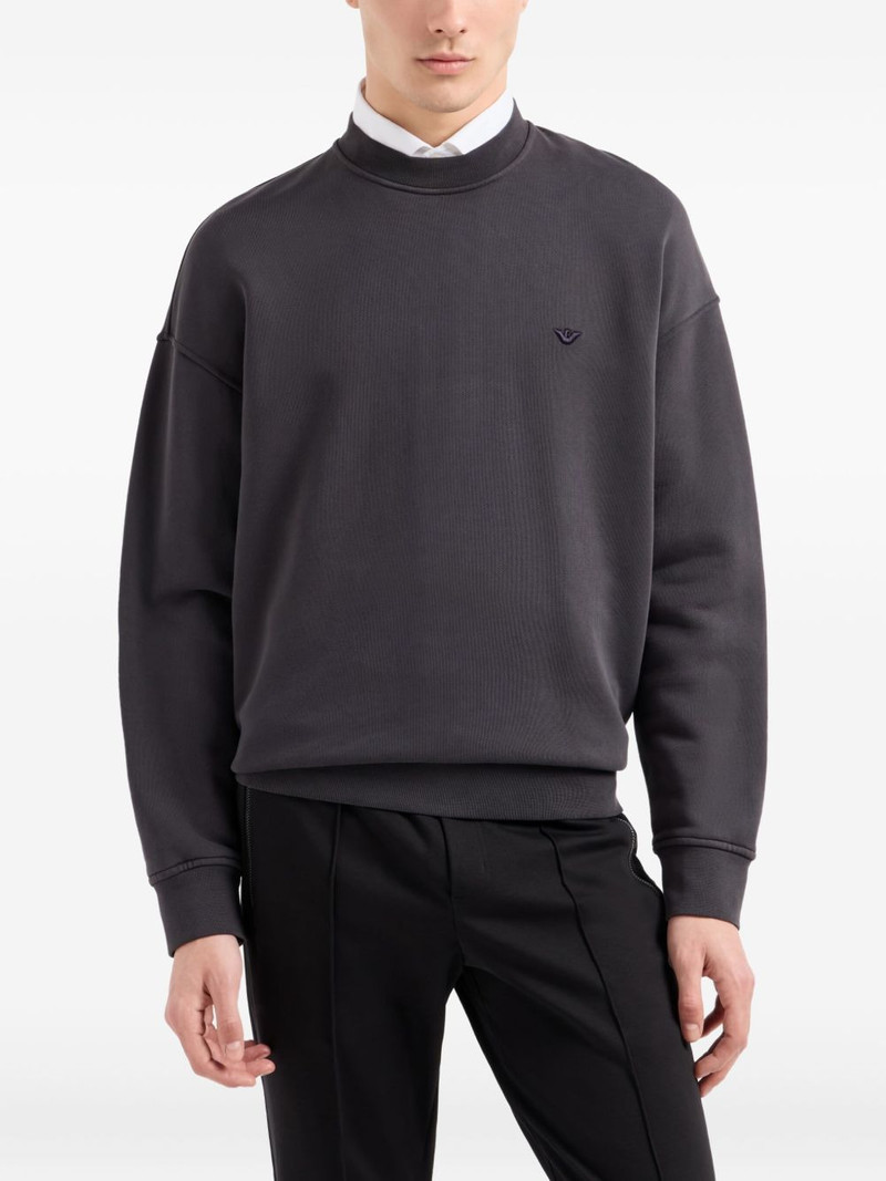 logo-embroiderd crew-neck sweatshirt 3