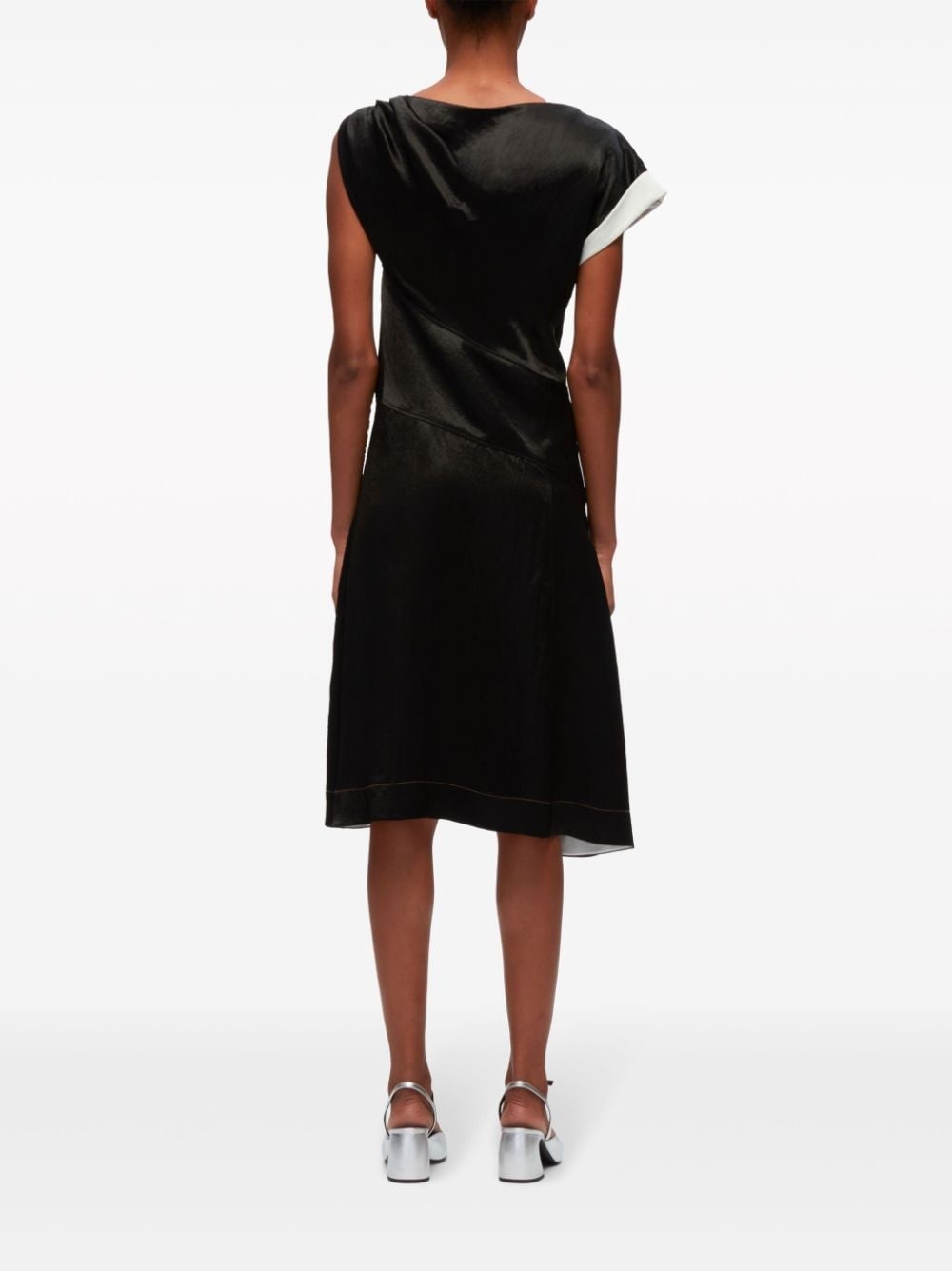 floral-motif draped twisted dress - 4