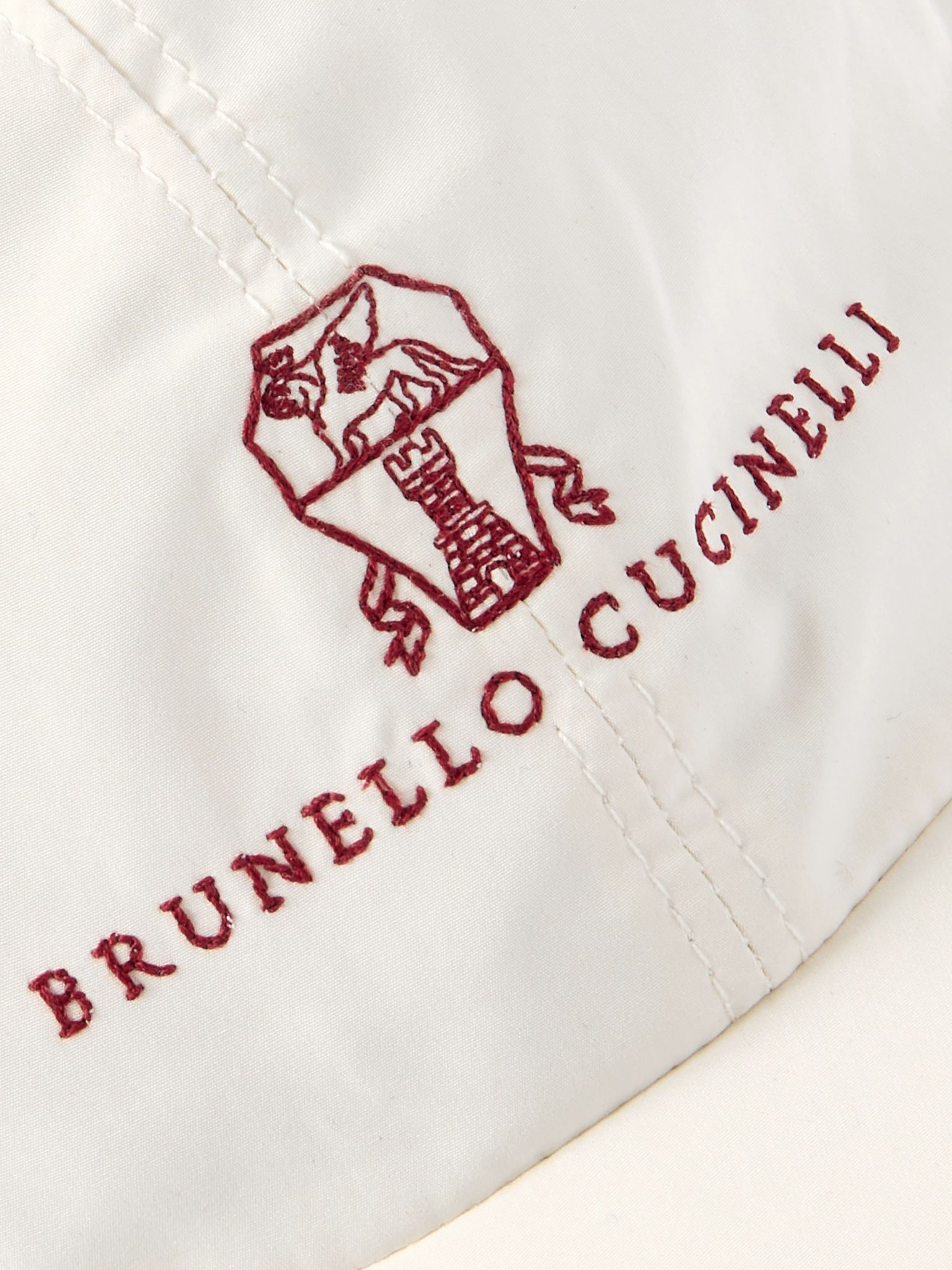 Logo-Embroidered Cotton-Twill Baseball Cap White - 4