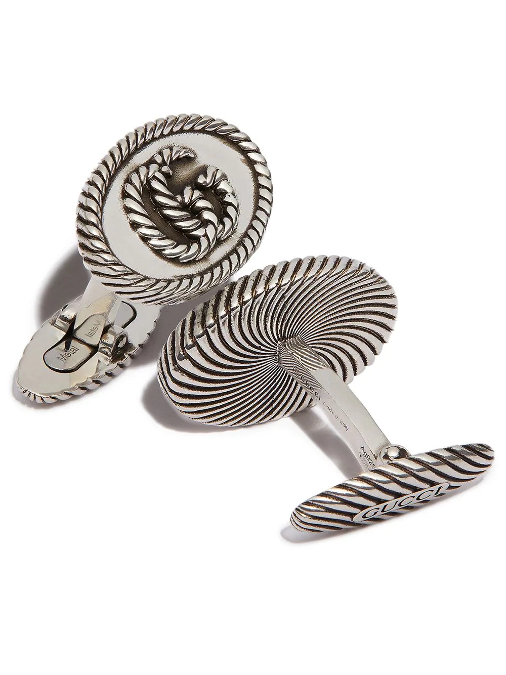 Sterling Silver Double G cufflinks - 3