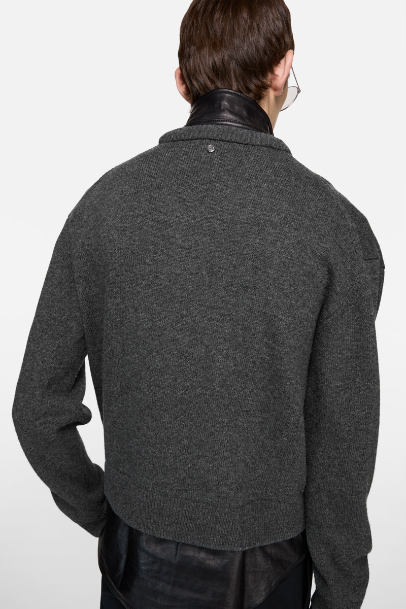 Layered wool jumper - Grey 4