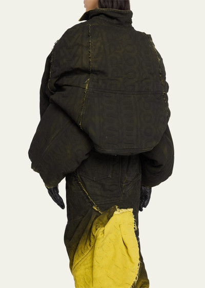 Marc Jacobs Logo Embossed Denim Ombre Jacket Shawl outlook